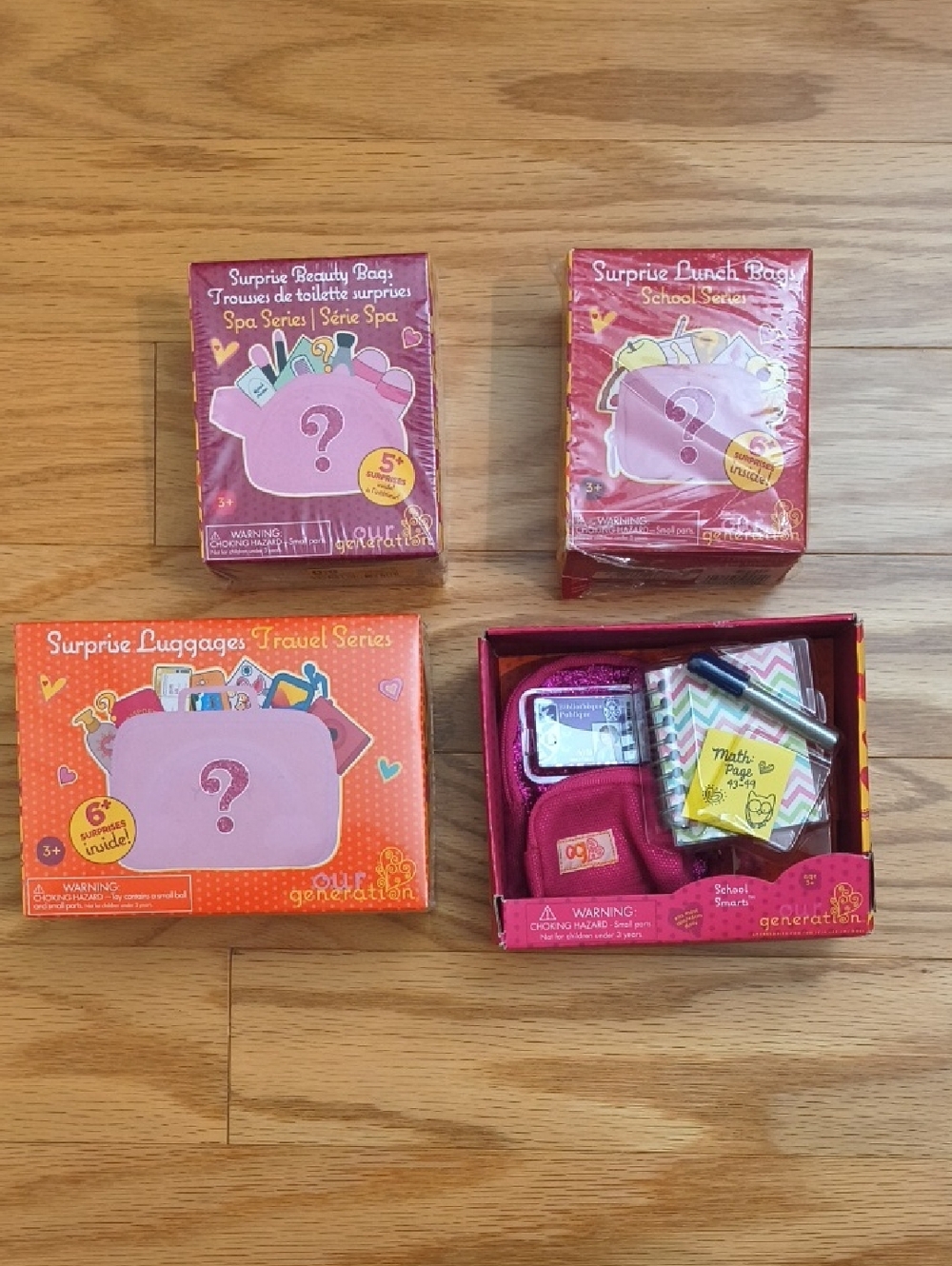 Our Generation 18" Doll Set Of 4 Accessory Kits NWT